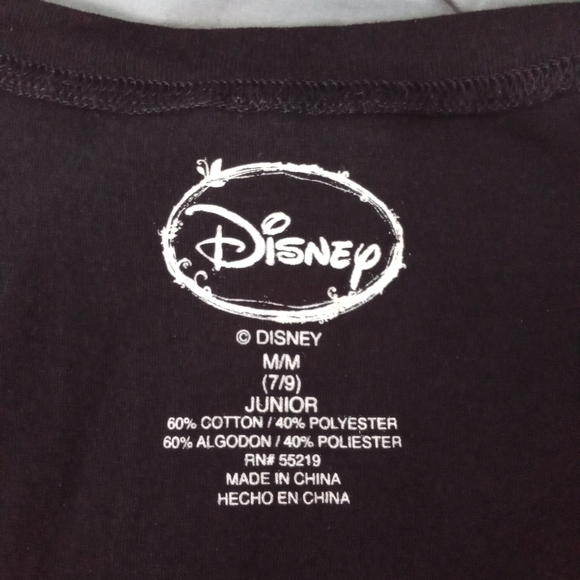 Disney The Little Mermaid Ariel Sunset Black Graphic Print T-Shirt Cap Sleeve - Picture 8 of 10